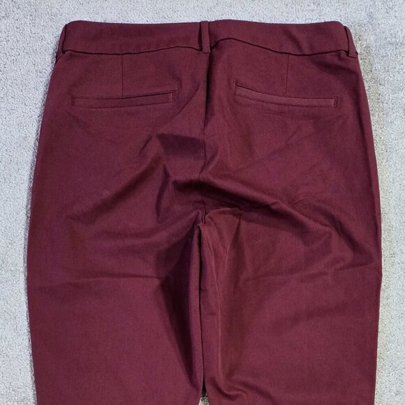 Old Navy NWT High Rise Pixie Skinny Burgundy Pant Capsule 629563 TALL LONG - Picture 4 of 8